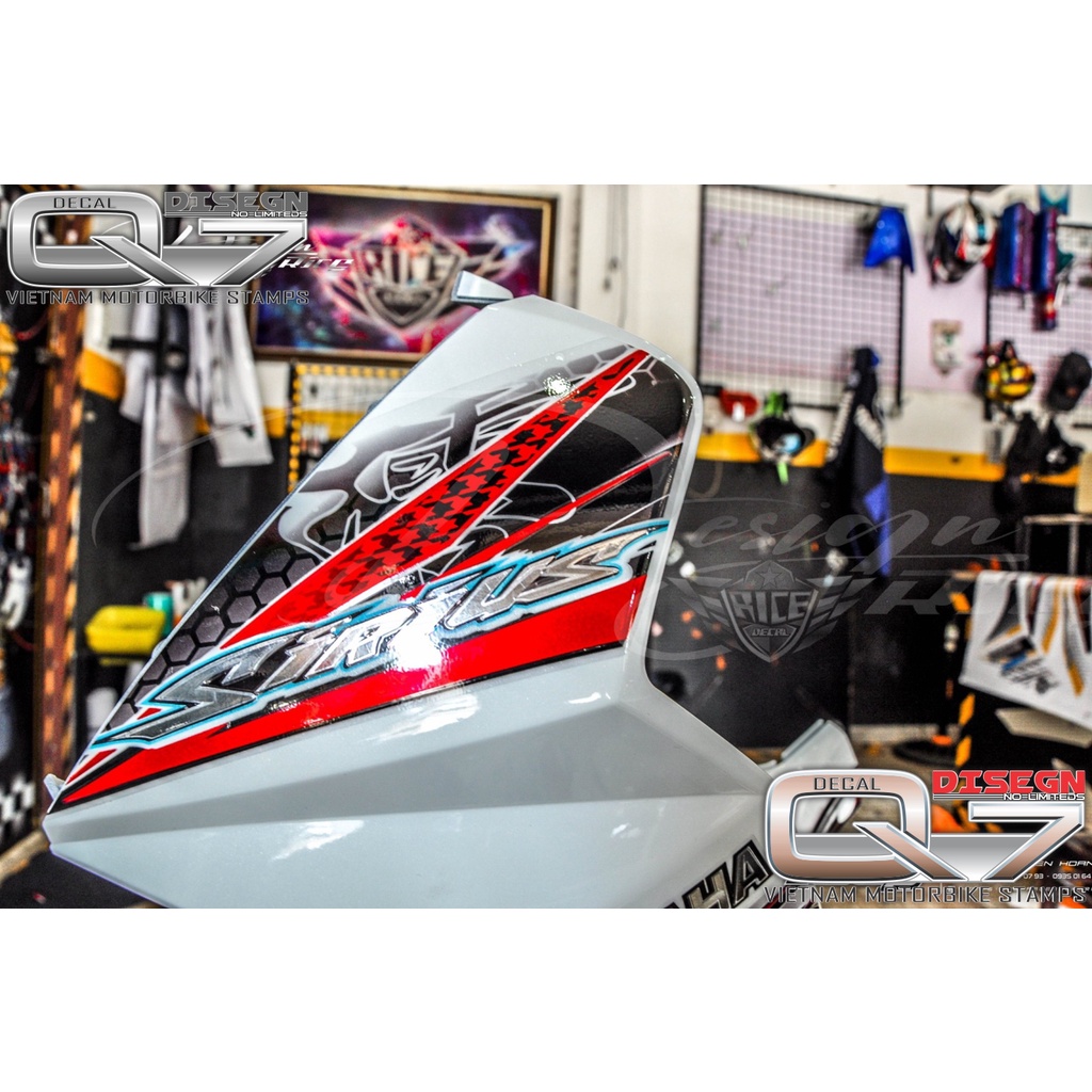 Tem Rời Sirius 110 TRẮNG ĐỎ ĐEN