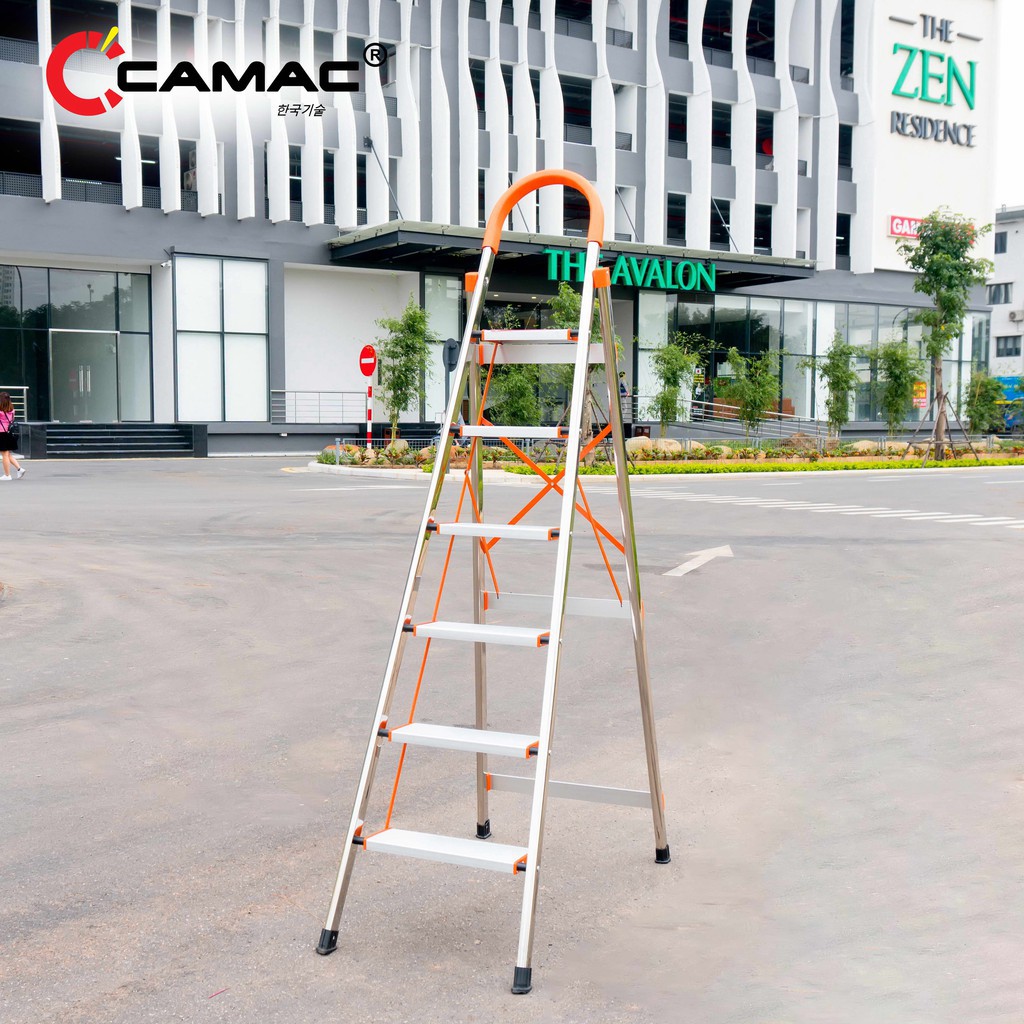 Thang nhôm ghế cao cấp 6 bậc PRO CAMAC Hàn Quốc. Kiểm tra hàng trước khi nhận sản phẩm. Bảo hành 24 tháng tại hãng