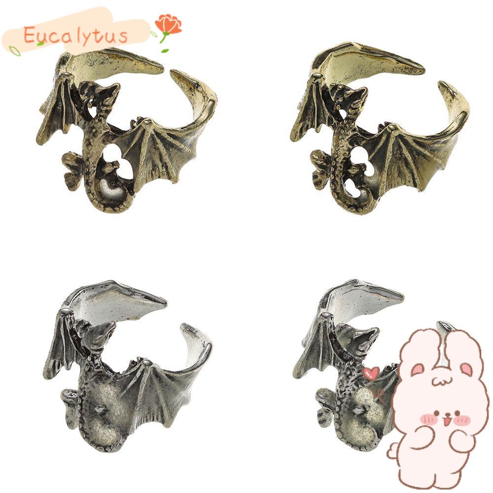 🌸Eutus🌸 Nhẫn Thời Trang Nam Tạo Hình Rồng Phát Sáng Độc Đáo