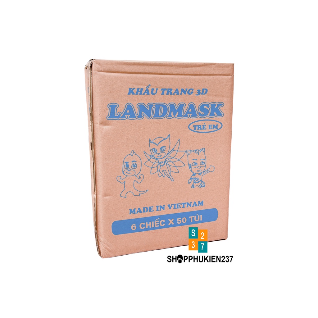 Khẩu trang 3d LandMask dành cho bé chất liệu 4 lớp kháng khuẩn