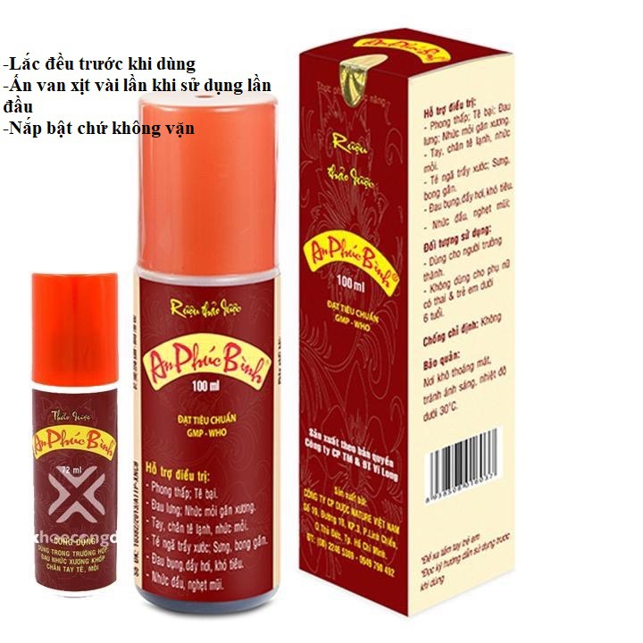 dầu nóng xoa bóp thảo dược an phúc bình