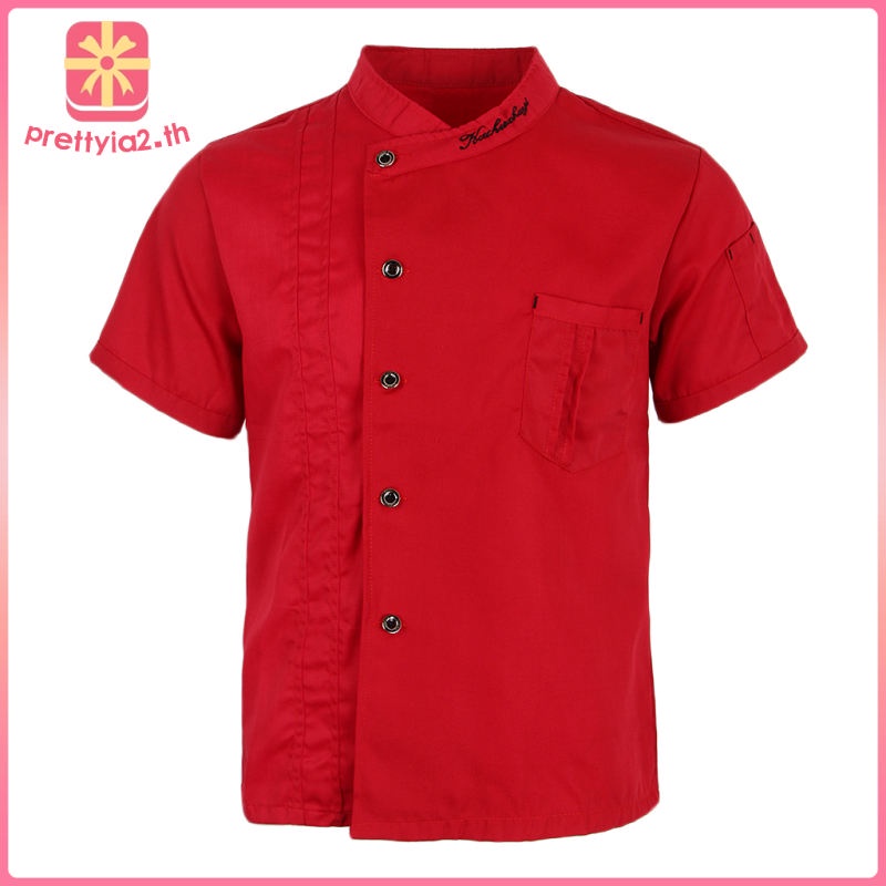 Áo khoác đầu bếp màu trắng/đen/đỏ | BigBuy360 - bigbuy360.vn