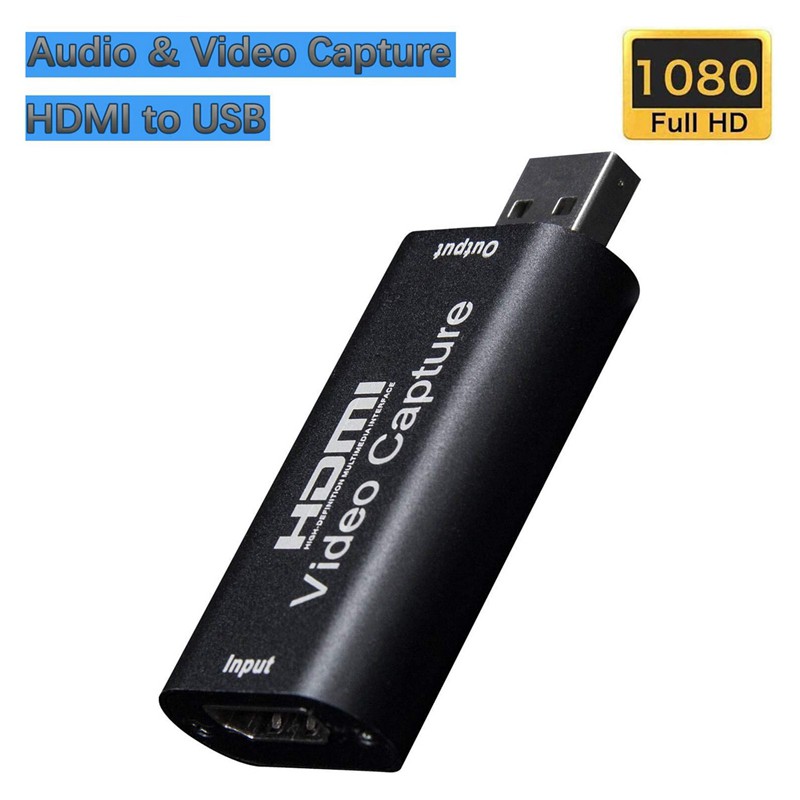 4K Video Capture Card with Cable HDMI to USB USB2.0 Audio Video Recording for Streaming PS4 XBOX Phone Game DVD Camera