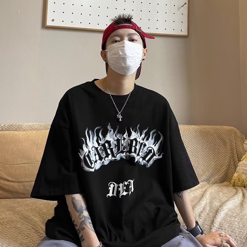 Áo Thun Ngắn Tay In Chữ Phong Cách Hiphop Thời Trang Mùa Hè Dành Cho Nam