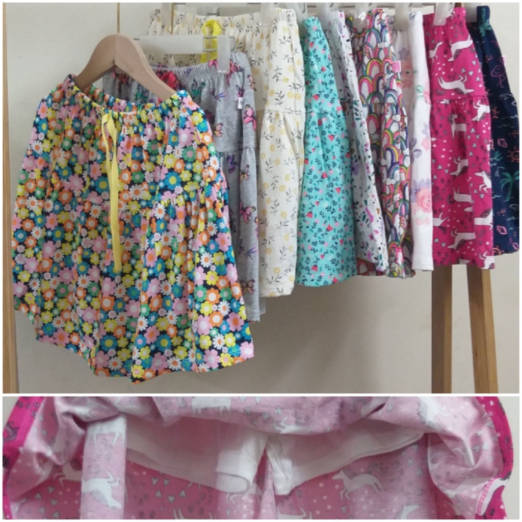 Chân váy cotton có chip quần size đại cho bé 16-48kg