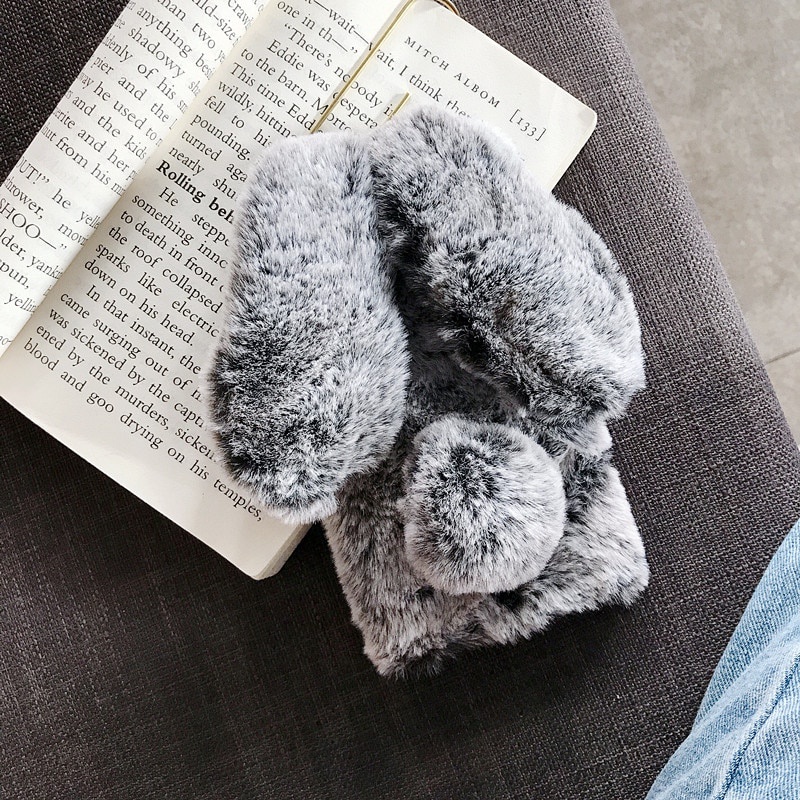 Ốp điện thoại gắn tai thỏ nhồi bông gtwin cho vivo y17s y15s 2021 y15a realme narzo 50i 50a realme 8i