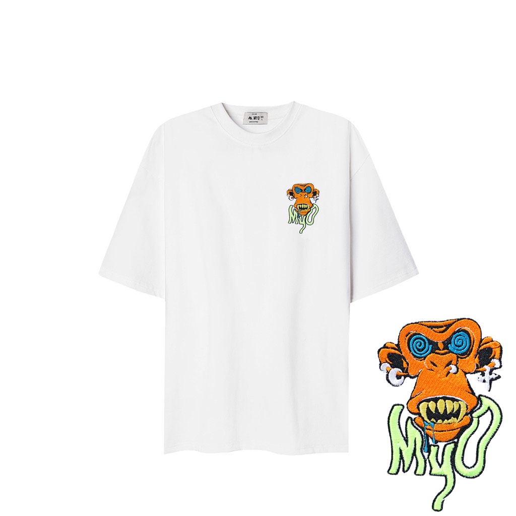 Áo Thun Nam Đẹp MYO Vải Cotton Thêu E-Monkey