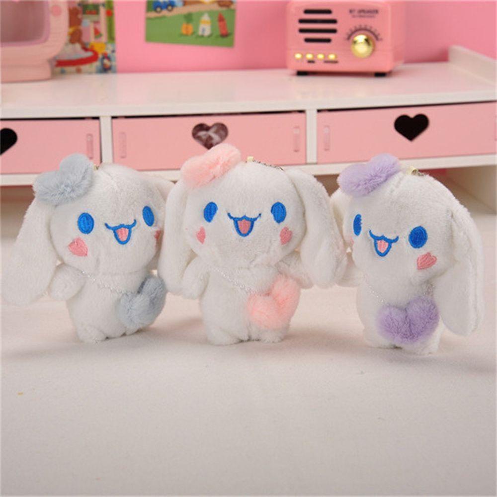 Móc khoá gấu bông nhân vật Sanrio Cina Cinamoroll trái tim 8-10cm