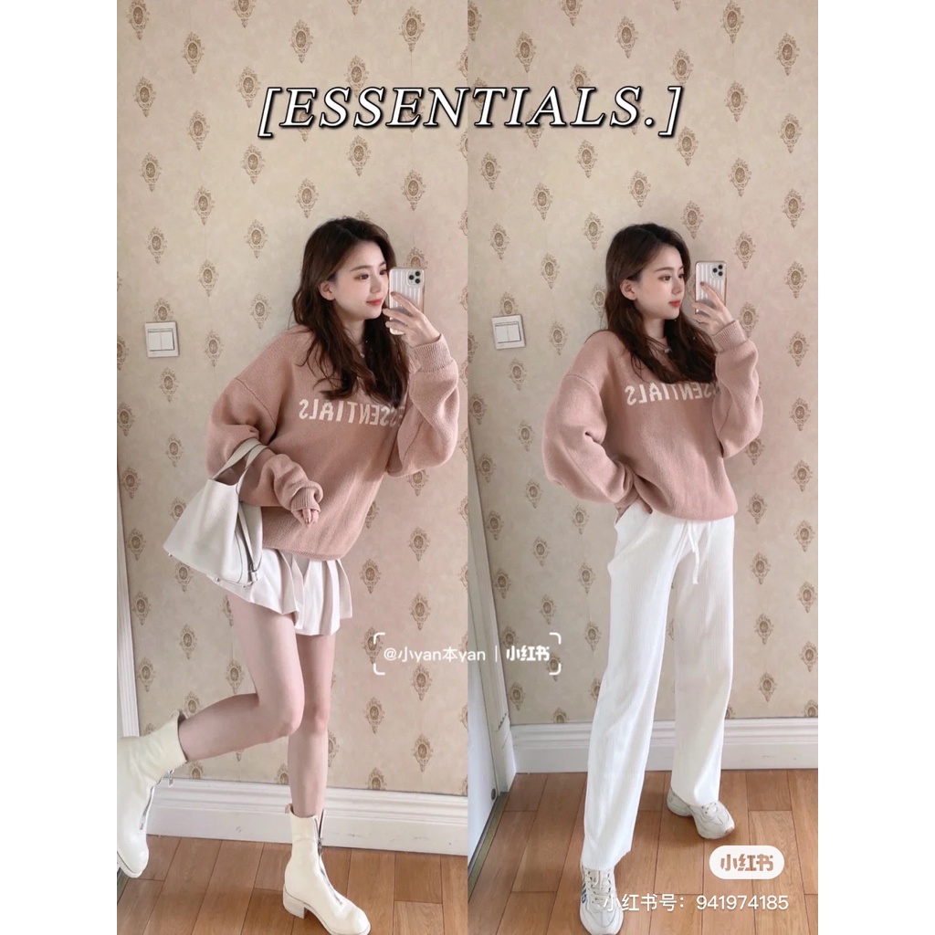 ⚡️[Hight Quality] - Áo len Fear of God Essentials x SSENSE Knit Sweater SS21, Áo len FOG ESSENTIALS