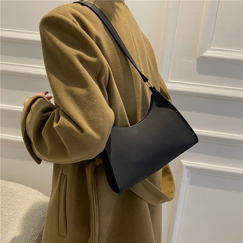 Túi đeo vai nhám phong cách retro thanh lịch dễ phối đồ thời trang xuân hè thiết kế mới 2022 cho nữ