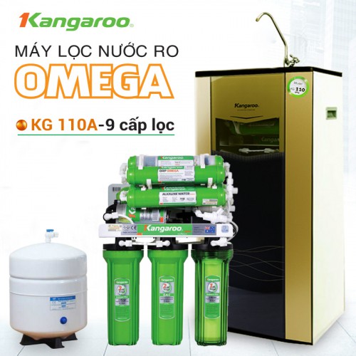 Máy lọc nước RO KANGAROO KG110A OMEGA 9 cấp lọc - Bao gồm tủ cường lực