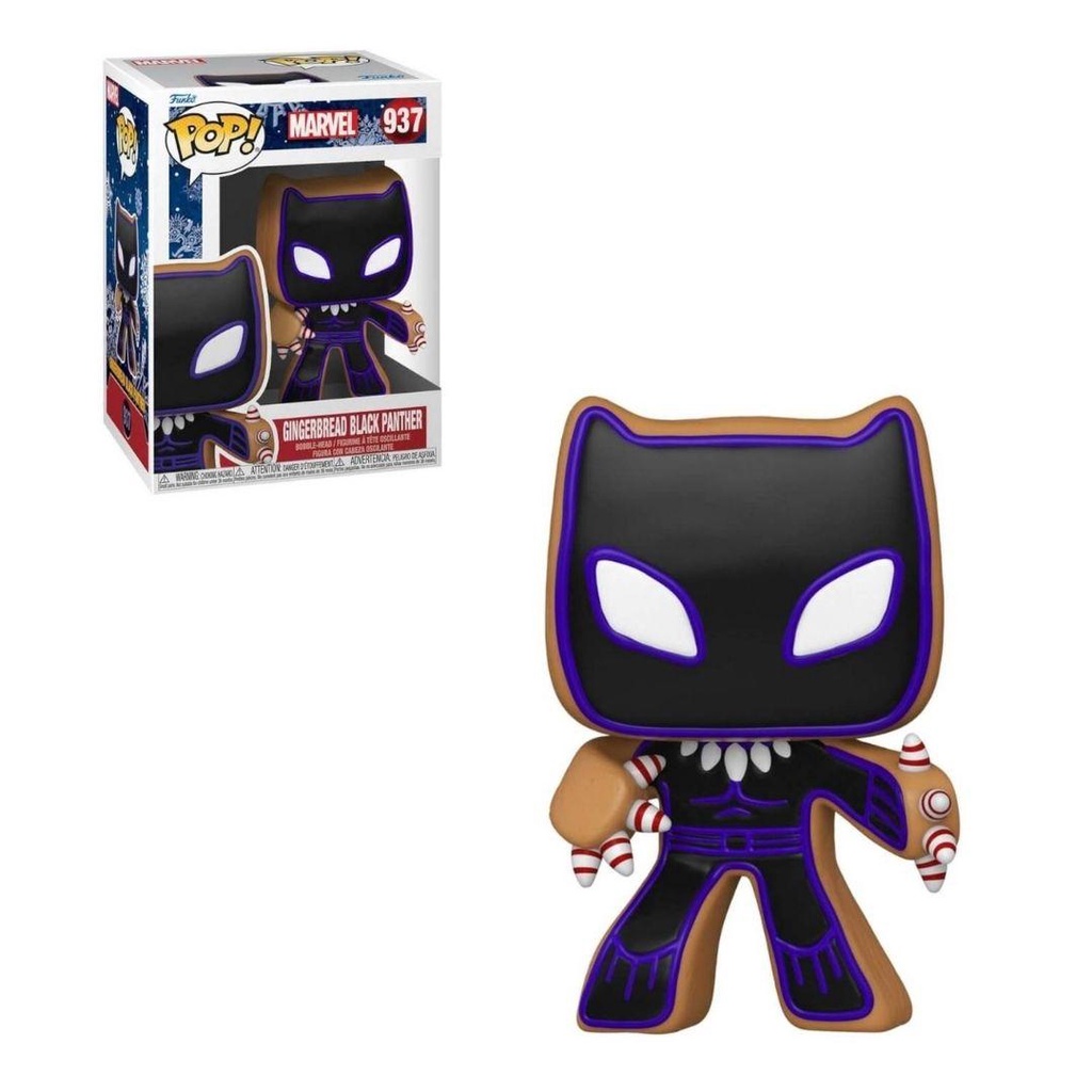 Mô hình Marvel Black Panther 10cm 937 Gingerbread Funko Pop Mô hình tĩnh Nhựa PVC CHÍNH HÃNG MỸ MVFKP01