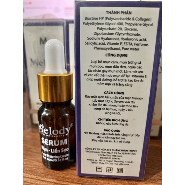 serum MeLody giảm mụn-liền sẹo chai 10ml (chuẩn hàng- giá sỉ )