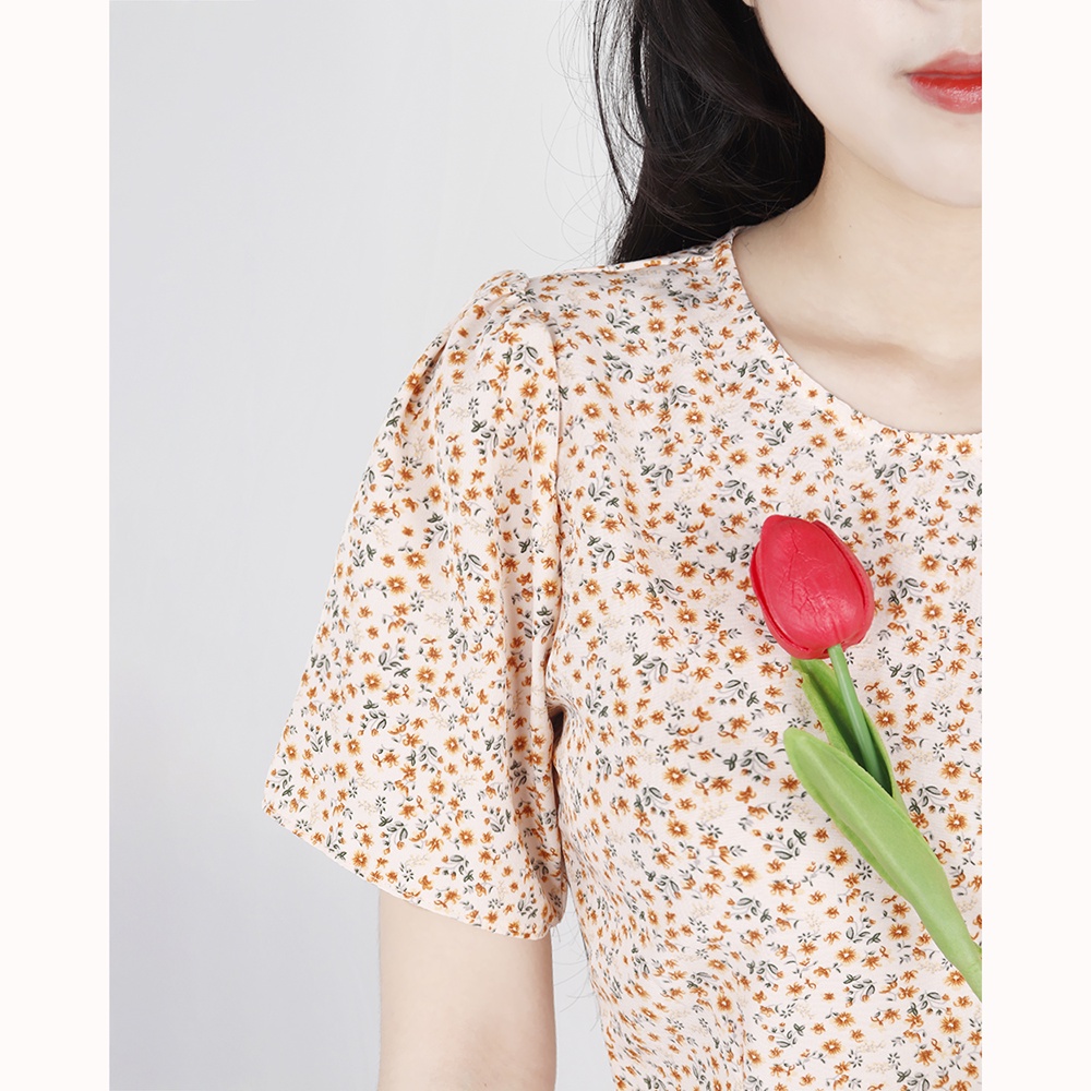 Đầm váy nữ hoa nhí, dáng xoè đẹp nhẹ nhàng, đơn giản, ngọt ngào, sang chảnh RD037