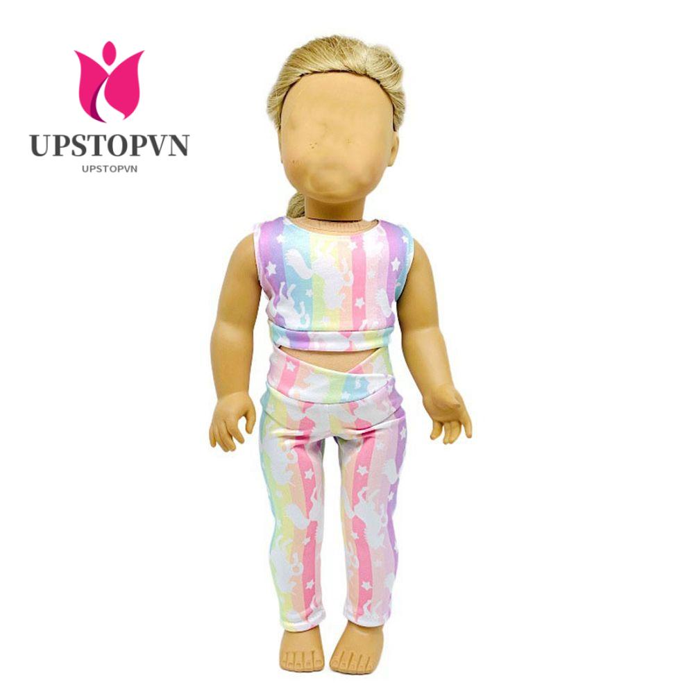 Bộ Đồ Tập Yoga 4 Kiểu Áo Thun + Quần Dài 43cm Dễ Thương Cho Búp Bê