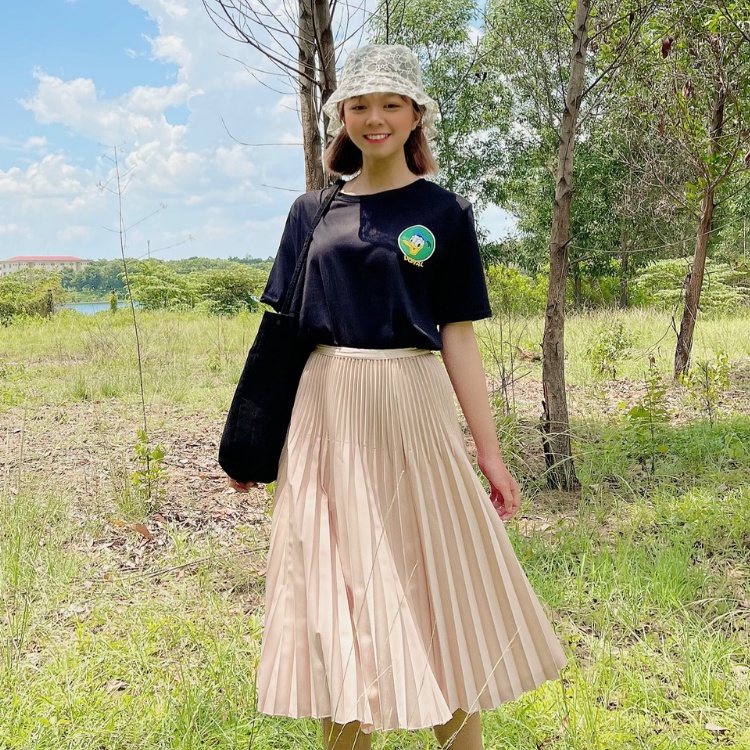 [EIGHTYK] Chân Váy Maxi Xếp Ly Form Xoè