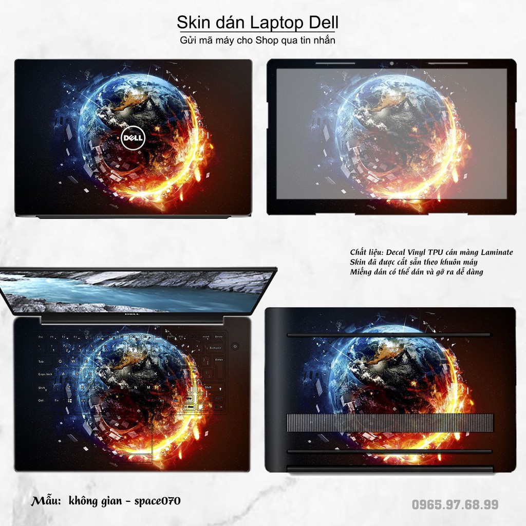 Skin dán Laptop Dell in hình không gian nhiều mẫu 12 (inbox mã máy cho Shop)