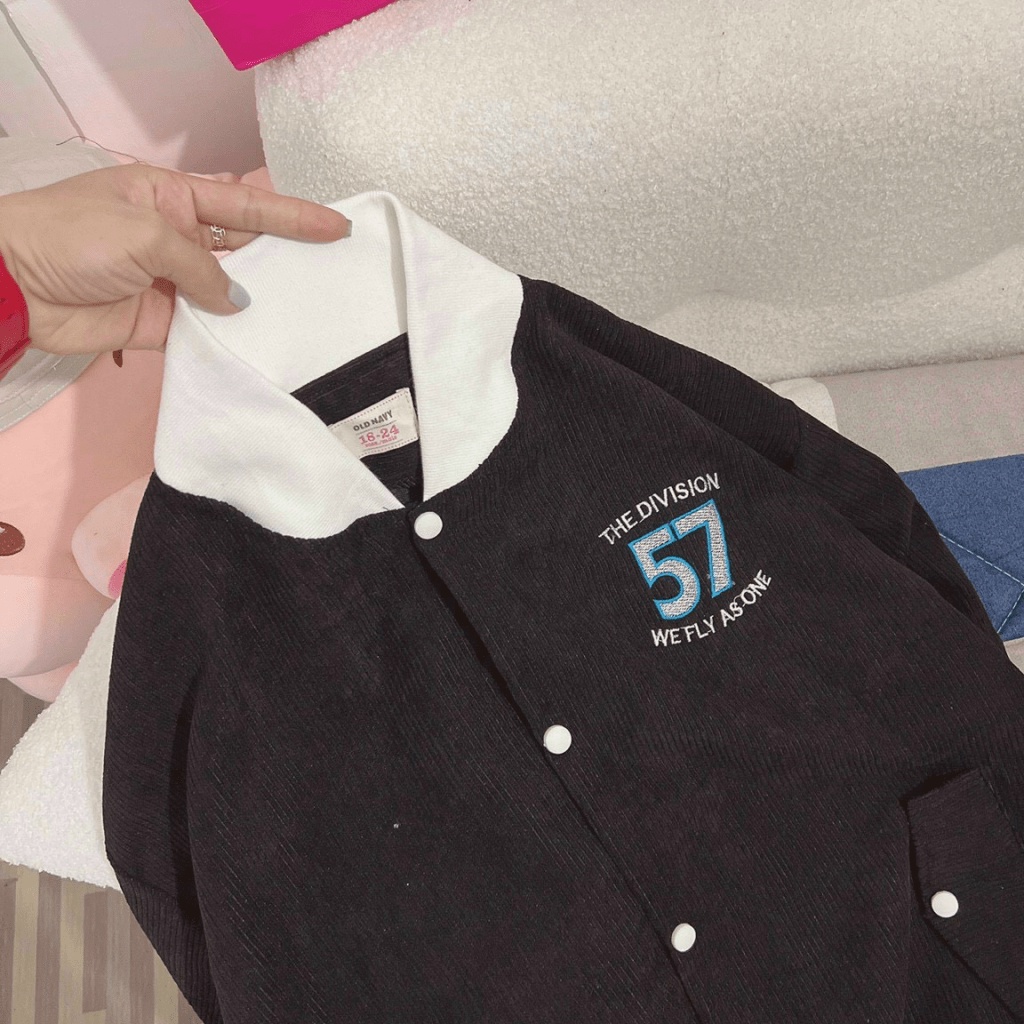 Áo Khoác Nữ Chất Nhung Thêu Logo 57 Form Rộng Mặc Mát Thoải Mái Vận Động NEW UNISEX