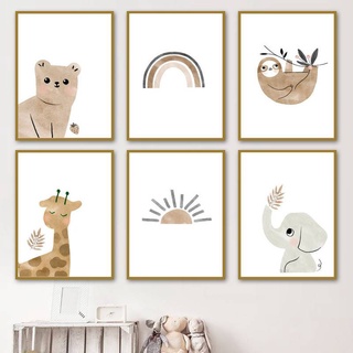 Tranh vải canvas treo tường in họa tiết hoạt hình dễ thương