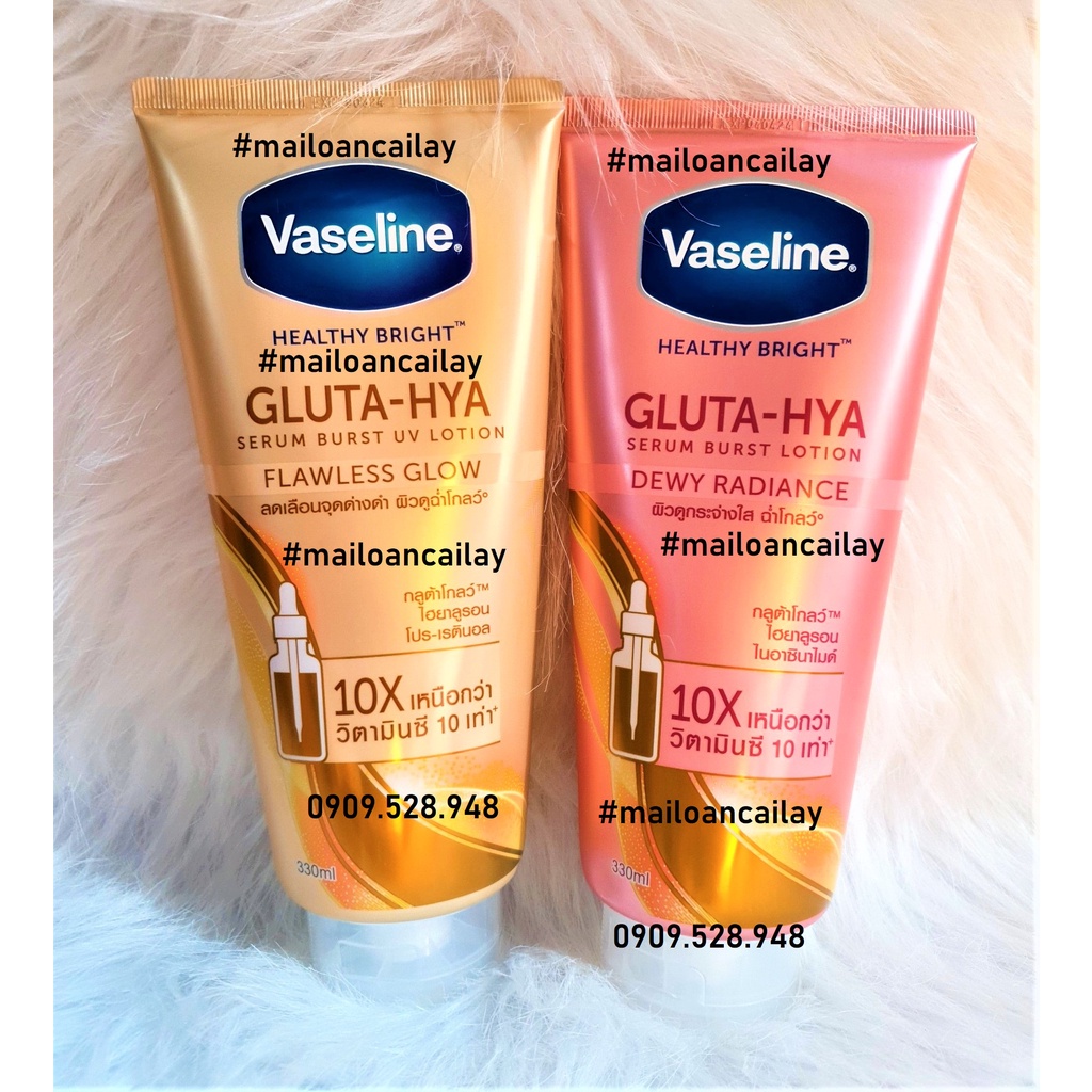 Sữa Dưỡng Thể Vaseline Healthy Bright Gluta HYA Serum 10X Thái Lan 330ml