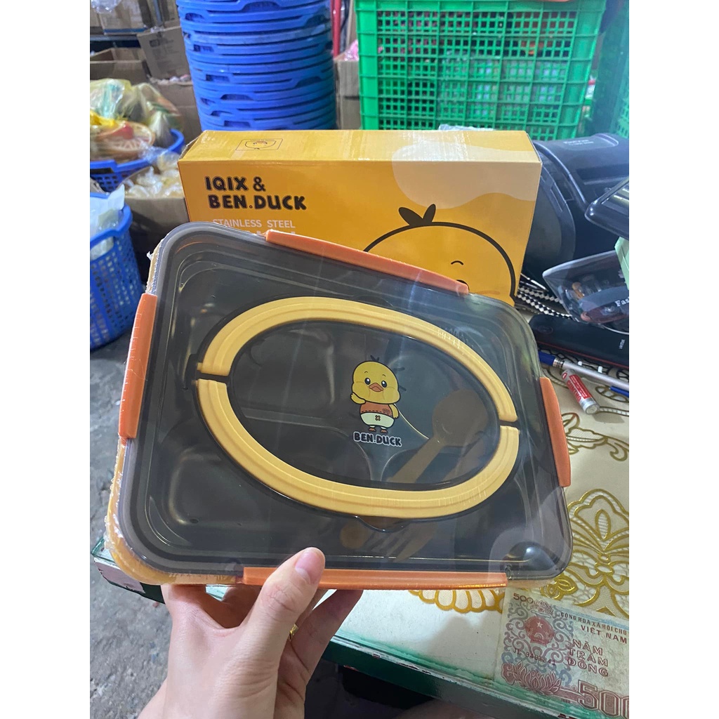 Khay cơm họa tiết vịt vàng ngộ nghĩnh