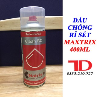 Chai xịt chống rỉ sét MAXTRIX Anti Rust 400ML, Dầu chống gỉ MAXTRIX PERFORMANCE WD