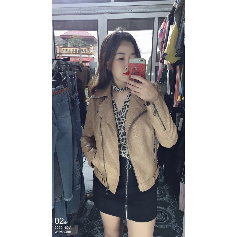 Áo da nữ ( kèm anh thật)