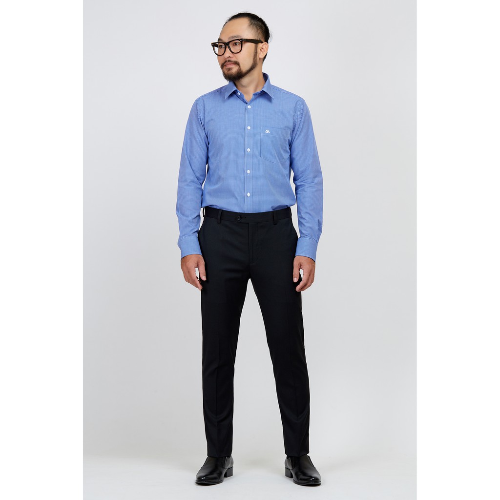 Quần Tây Nam mattana Slimfit 0 ly Đen trơn  MQM91190484000113