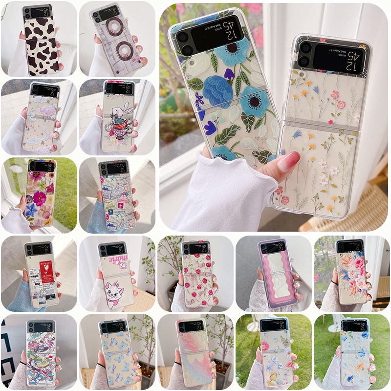 Ốp Điện Thoại Cứng Trong Suốt Chống Sốc In Họa Tiết Dễ Thương Cho Samsung Galaxy Z Flip 4 Z Flip 4 5G Z Flip 4 Zflip4 Z Flip 4