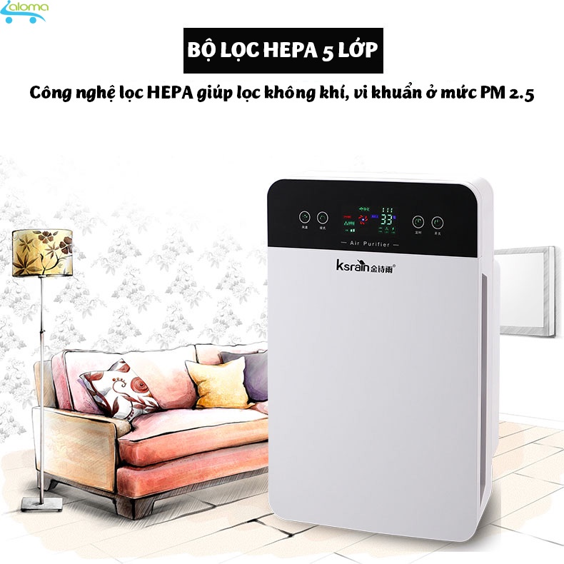 (Bảo Hành 12 Tháng)Máy lọc không khí công nghệ HEPA 5 lớp Ksrain JSY-40A