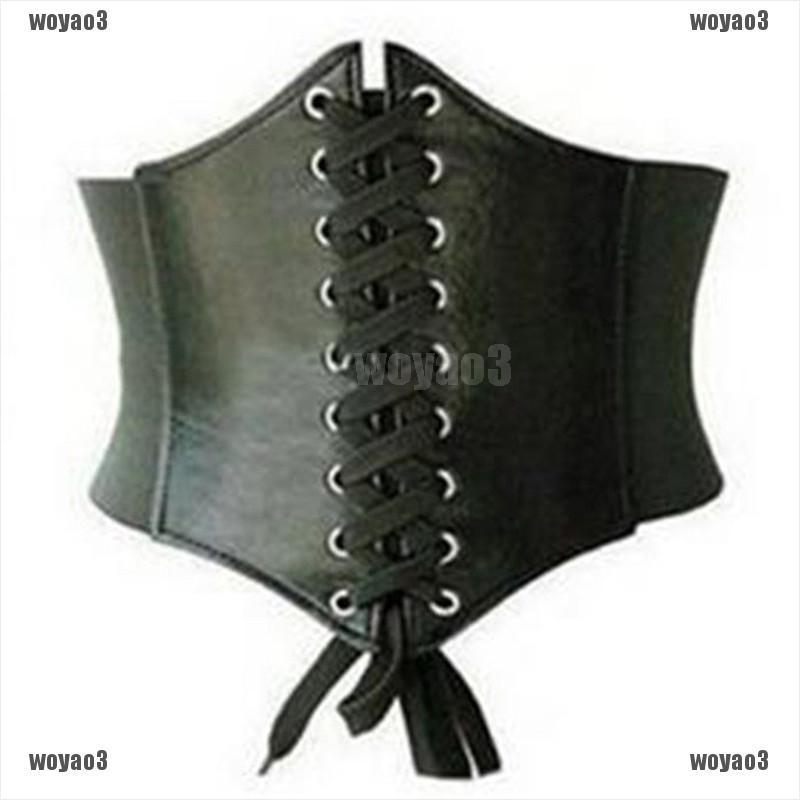 (Hàng Mới Về) Thắt Lưng Corset Ren Màu Đen Tùy Chọn Cho Nữ