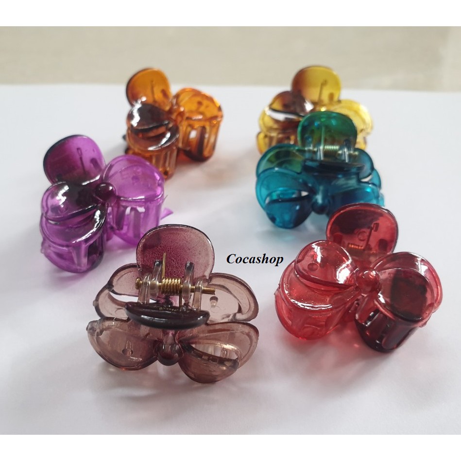 SET 3 CÁI GẤP TÓC MINI NHIỀU MÀU TRONG HÌNH NƠ CHO BẠN GÁI, GẤP NỮA TÓC HÌNH NƠ CHO BẠN GÁI