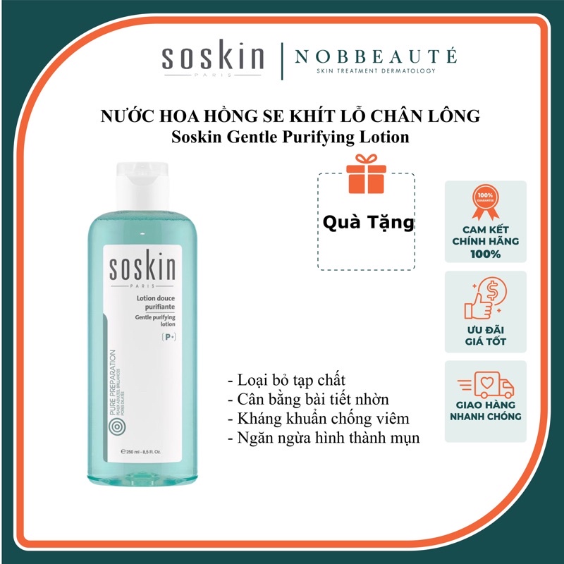 Toner kháng khuẩn se lỗ chân lông Genle Purifying Soskin