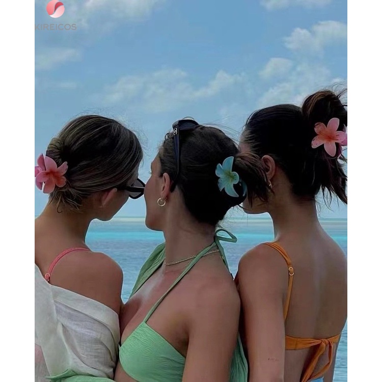 Gấp Tóc Kẹp Tóc Cào Tóc Hoa Sứ Nhiều Màu Xinh Tươi