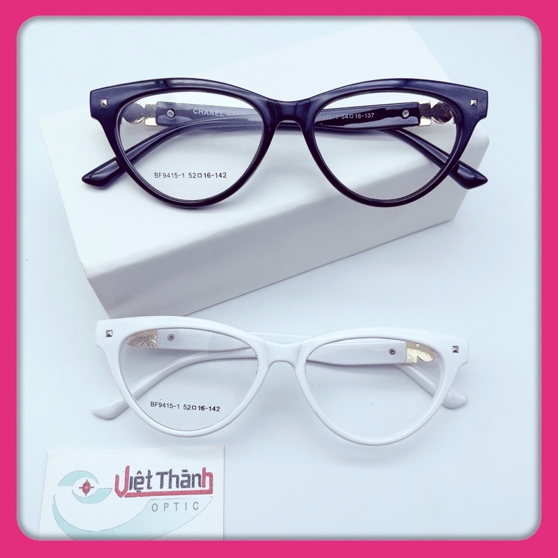gọng kính cận mắt mèo sếch đính đá kính cận thời trang giá rẻ G9415