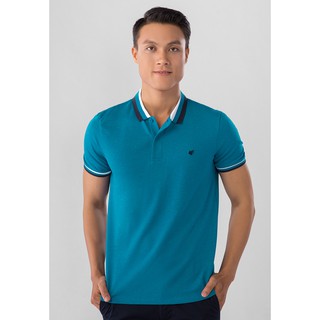 Áo Thun Nam Có Cổ Ngắn Tay Giordano Polo Màu Xanh Biển Logo Con Cóc 0101870017
