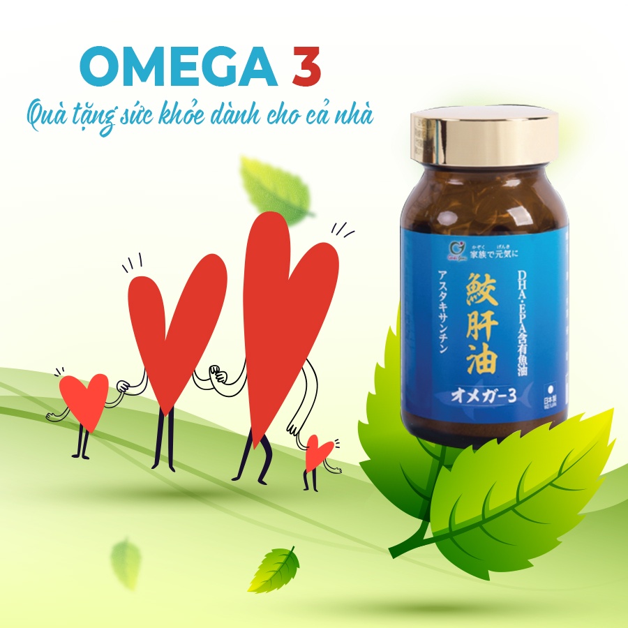 Dầu gan cá mập Omega 3 Astaxanthin bổ mắt bổ não hỗ trợ giảm mỡ máu tốt cho tim mạch Genki Fami Nhật Bản - Bahachiha