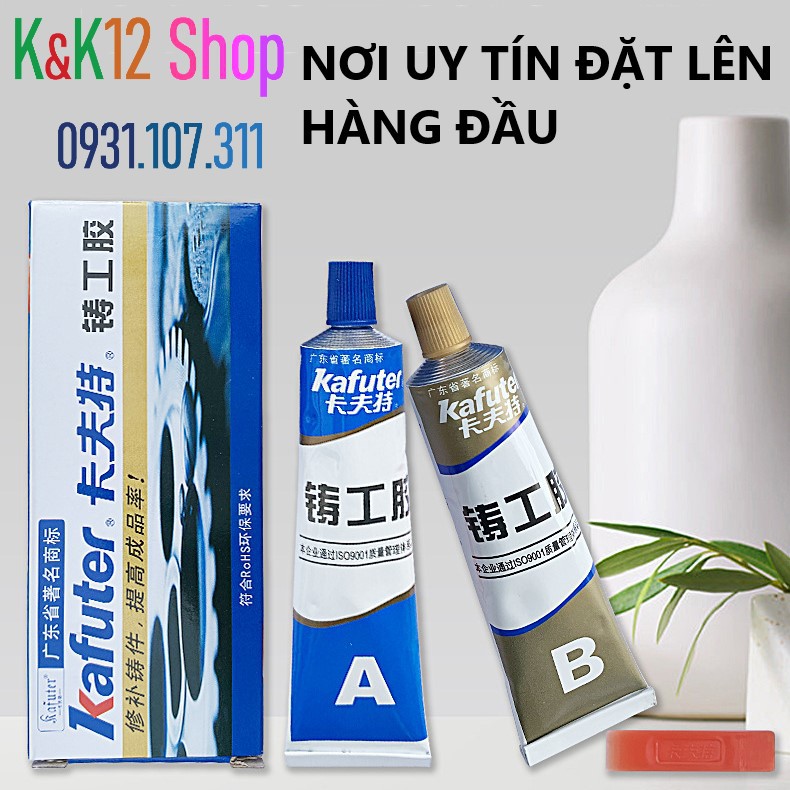 Keo dán sắt 2 thành phần AB, có khả năng chịu nhiệt tốt siêu bền, siêu chắc - Keo chuyên dùng vá vết nứt, thủng kim loại