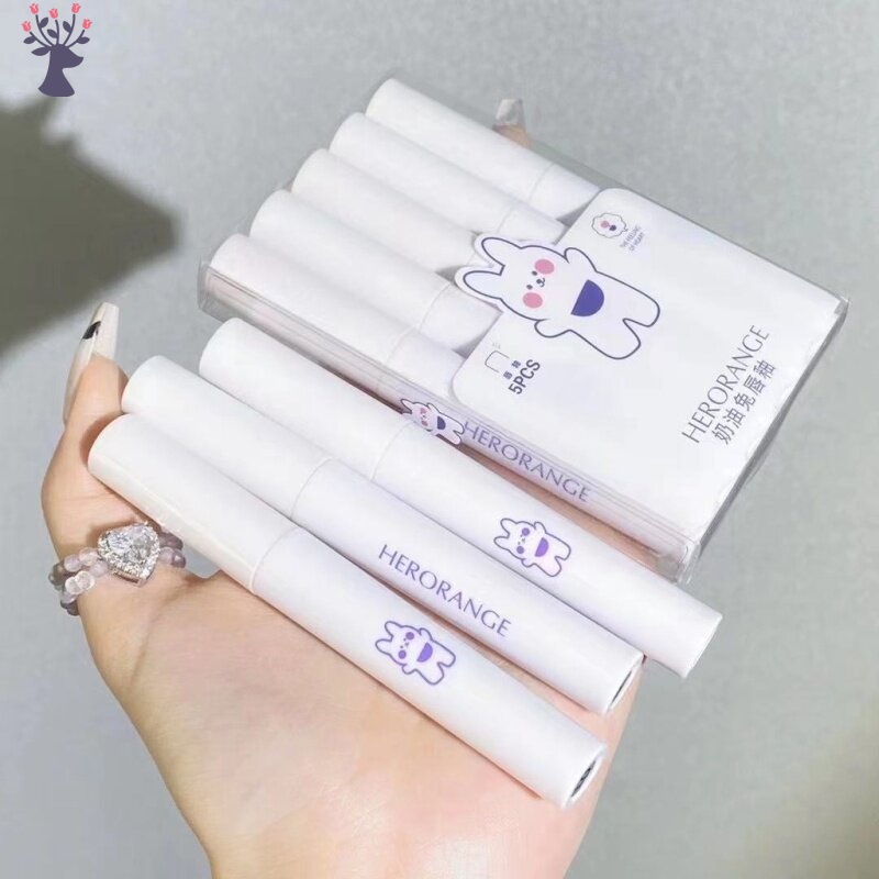 [Hàng mới về] Hộp 5 son môi chống nước trang điểm lâu trôi họa tiết thỏ con dễ thương