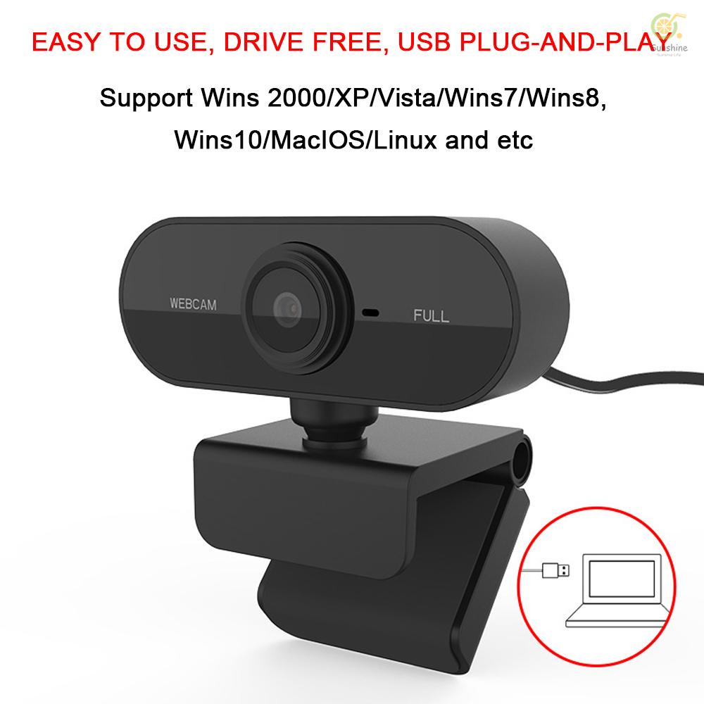 Webcam Usb 2.0 1080p 2m Pixel Kèm Micro Cho Máy Tính / Laptop