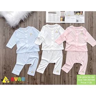 Bộ sơ sinh vải thở sợi tre Avau