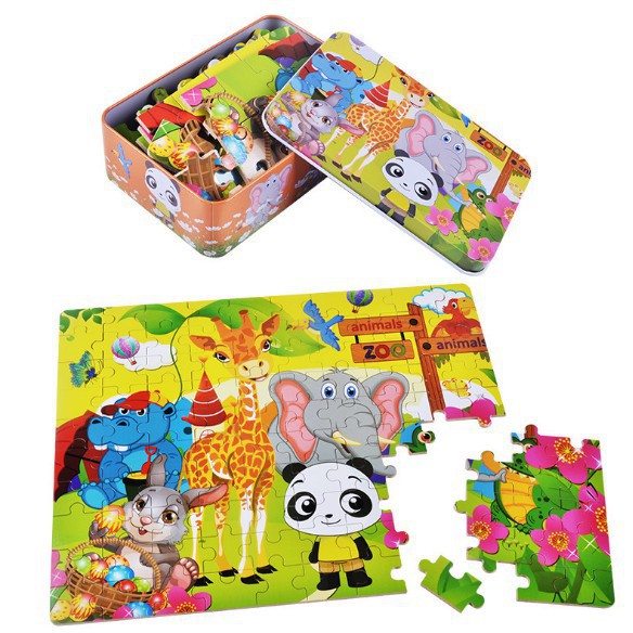 Đồ chơi Tranh ghép gỗ Puzzle 60-100-200 chi tiết, 4 cấp độ - Đồ chơi phát triển trí tuệ, dành cho bé từ 3 tuổi