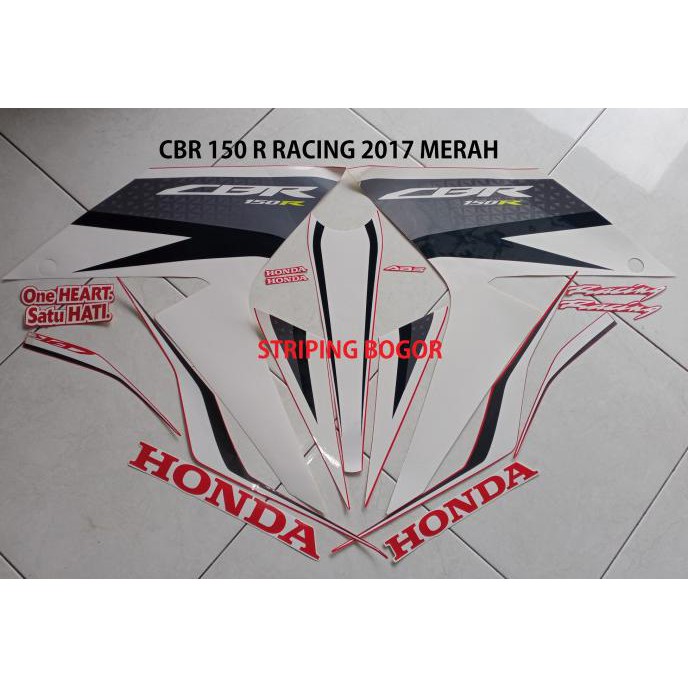 Miếng Dán Trang Trí Xe Mô Tô Honda Cbr 150 R Racing 2017 Màu Đỏ