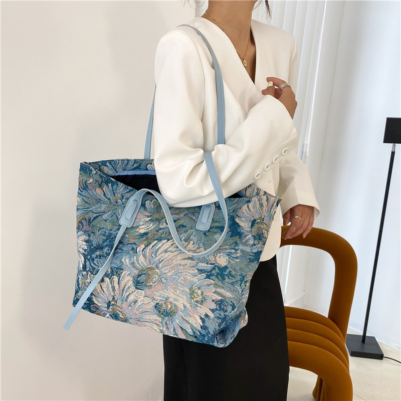 Túi tote IELGY cỡ lớn in họa tiết thời trang cho nữ