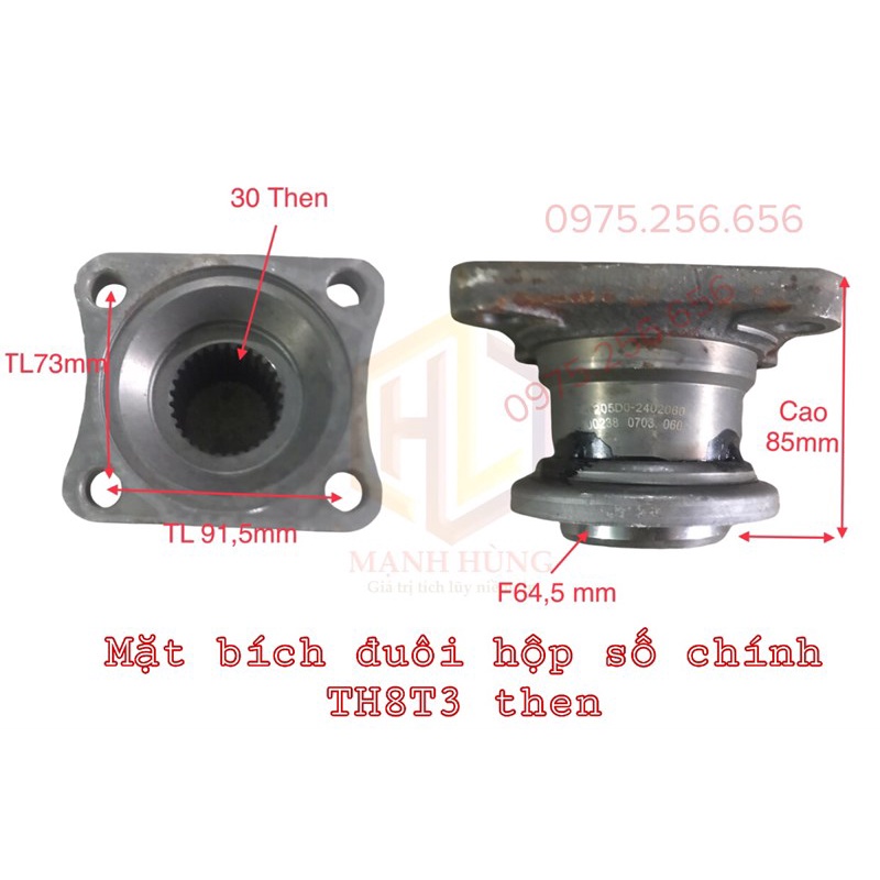 Mặt Bích Đuôi hộp số chính TH8T3 30 Then phụ tùng ô tô xe máy phụ tùng máy nông nghiệp