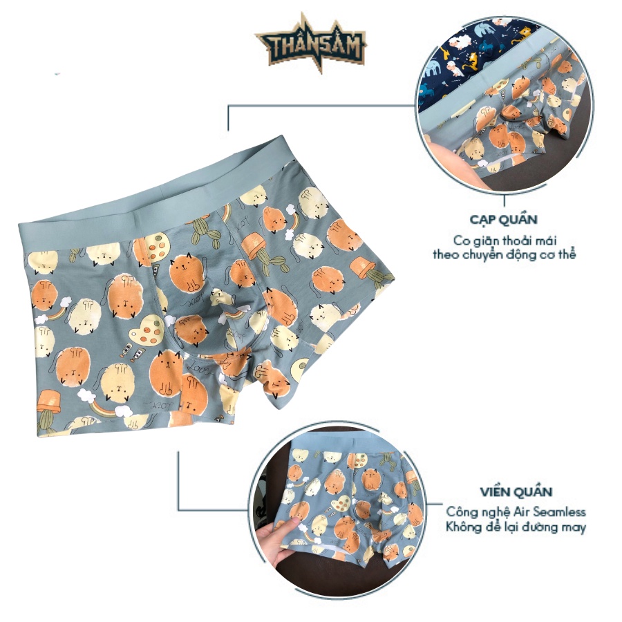 Quần Lót Nam Thần Sấm Chính Hãng Modal Cao Cấp Hình Mèo Ngoan _HOMEO_MEO