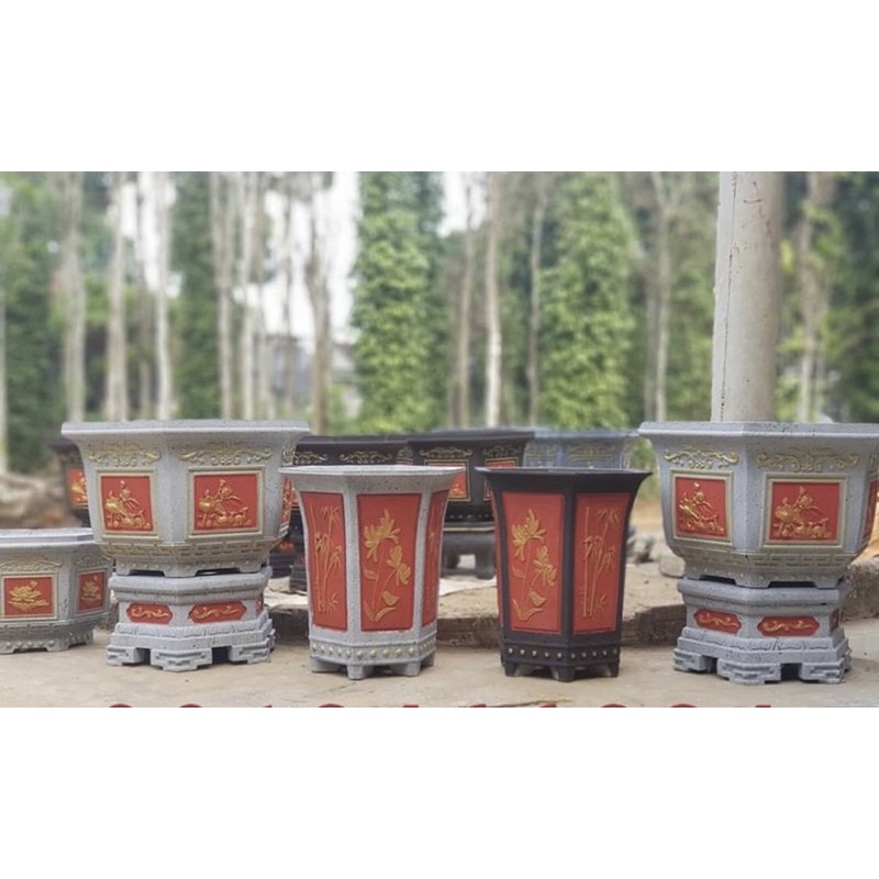 Khuôn đúc chậu lục giác ống cao 33 nhựa ABS loại dày