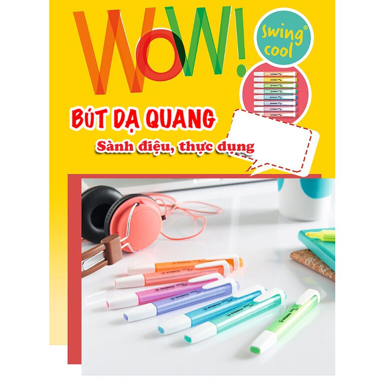 Bộ 8 cây bút dạ quang STABILO Swing cool 275 HL275-C8A