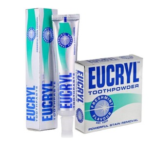 Bột trắng răng và kem đánh răng Eucryl