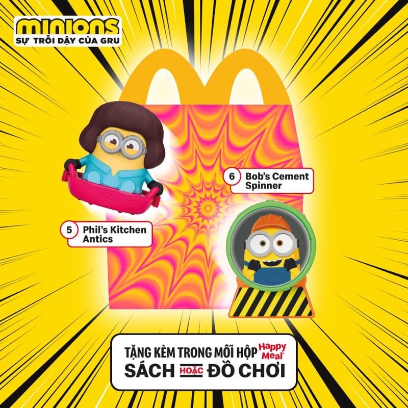 Mô hình đồ chơi Minions mc donald mcdonald sự trỗi dậy của Gru